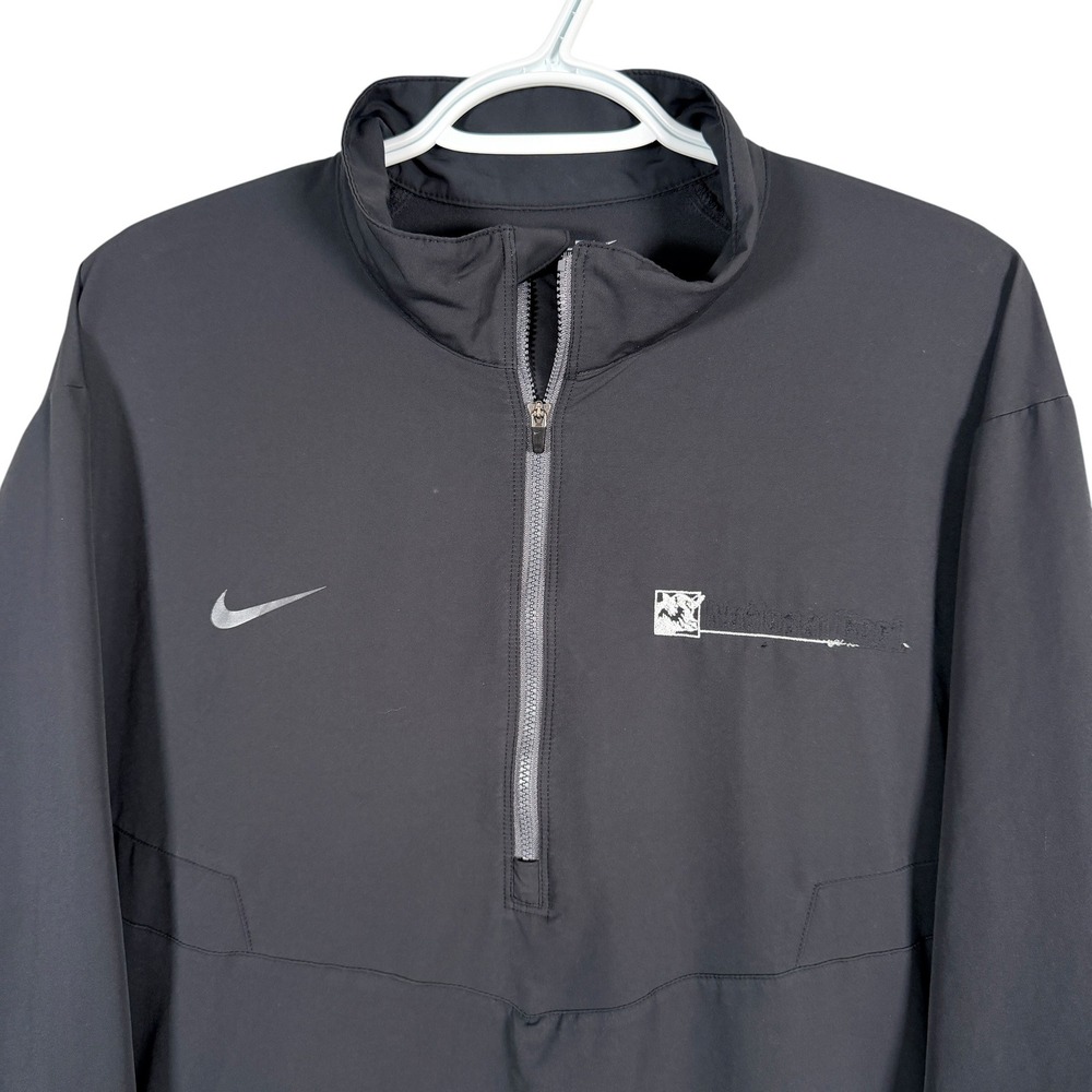 Nike Golf 1/4 Zip Windbreaker Jacket Pullover Mens XL Black Long Sleeve‎